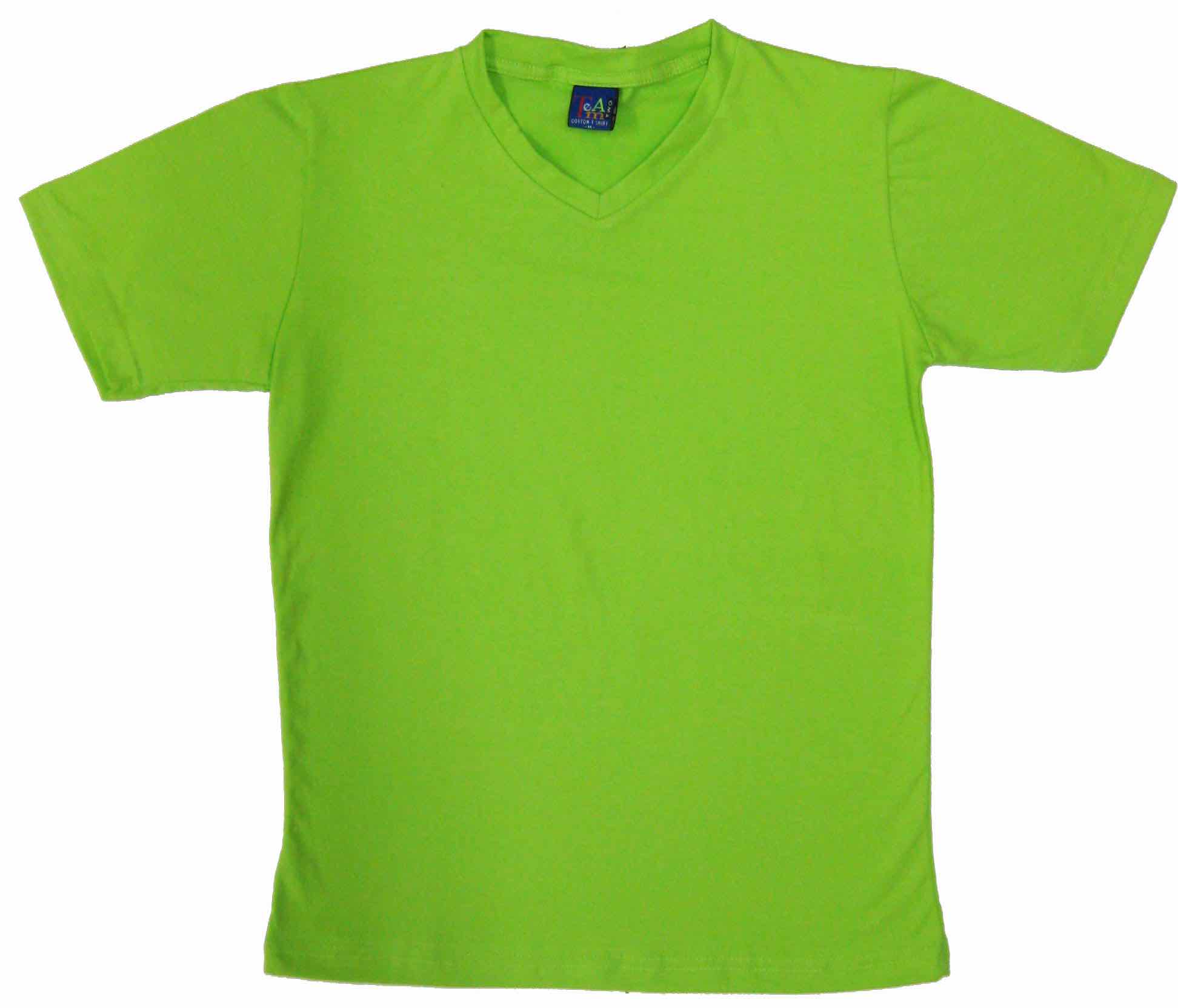 V สีเขียวตอง